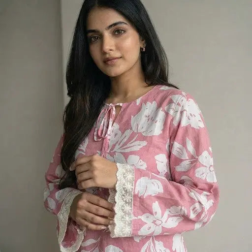 Ginni Bell Sleeves Short Kurti - kalyanja